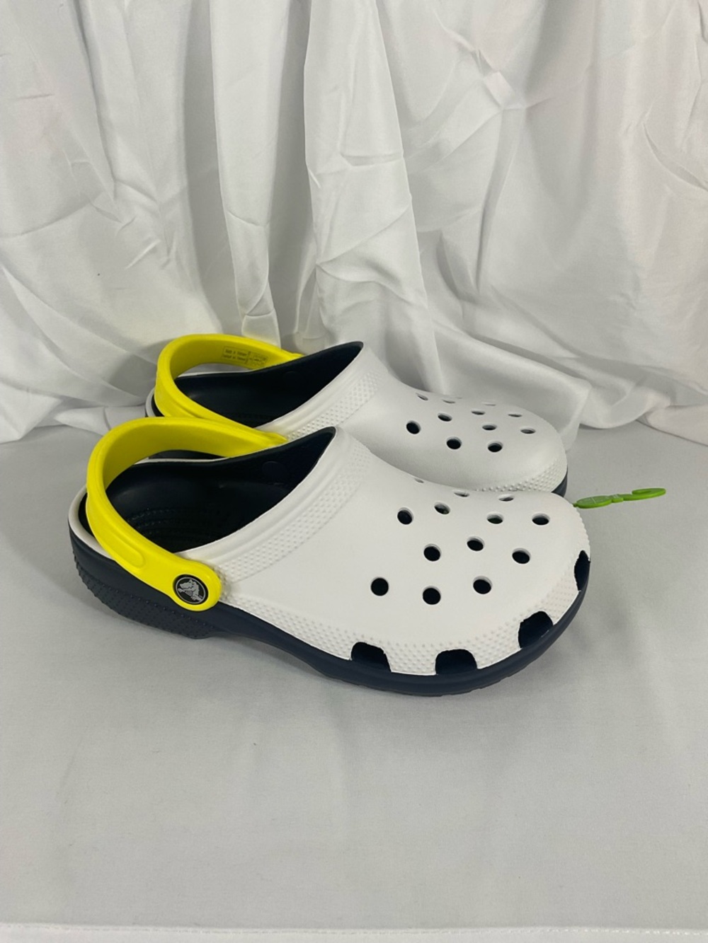 CROCS Classic Retro Sport Clog K - White Yellow and Blue - Picture 9 of 12